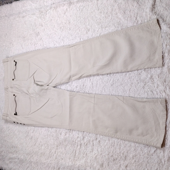 Spanner Five Pocket Mid Rise Straight Leg Beige Light Weight Pants - Picture 10 of 14